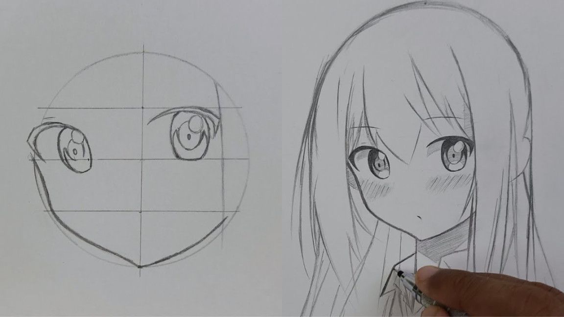 Easy and fun way to draw anime girl ☺  For Beginners