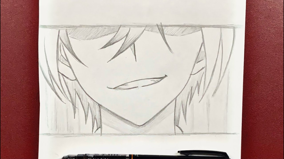 How to draw evil smile  anime drawings