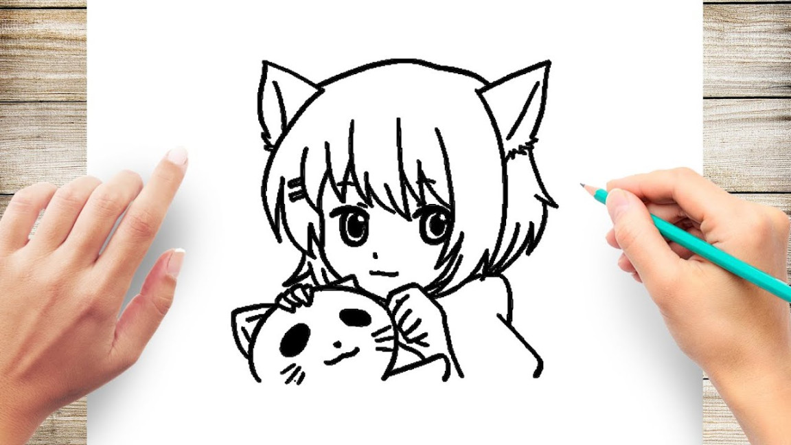 How To Draw Kawaii Neko Cat Girl  Anime Cat Girl #Anime