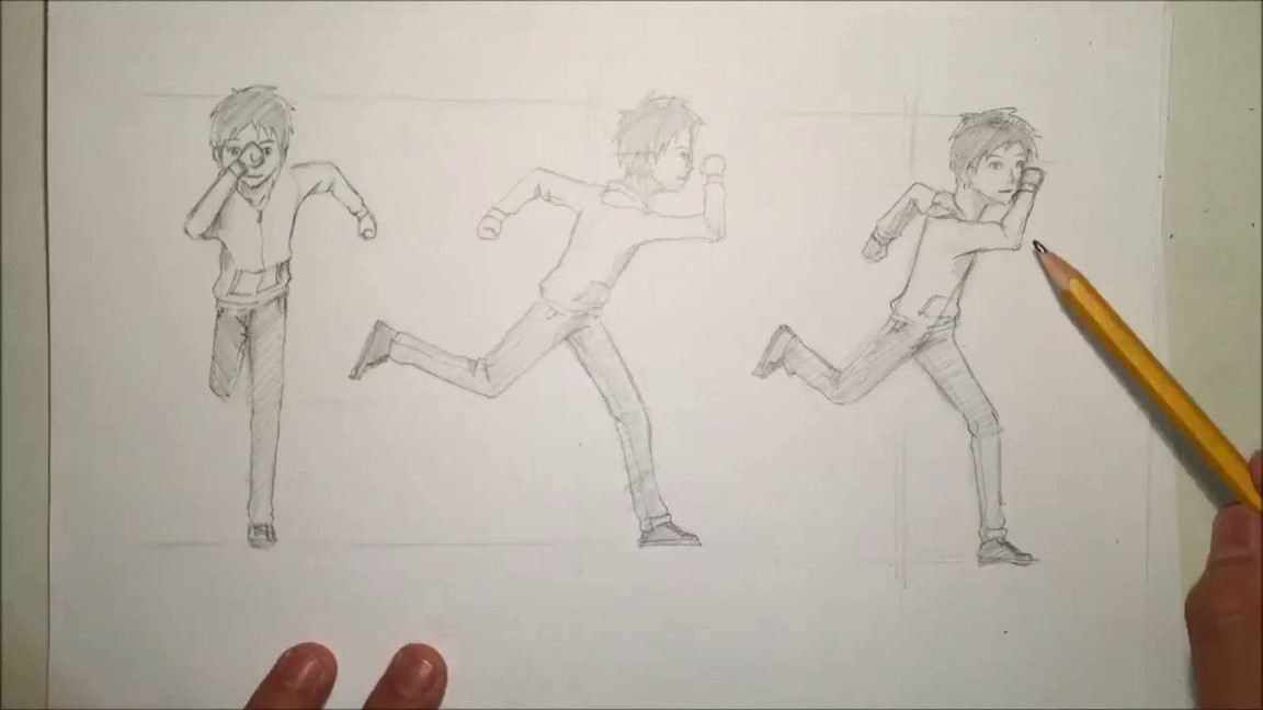 How To Draw Anime Running Pose From Different Angles [Slow Narrated]