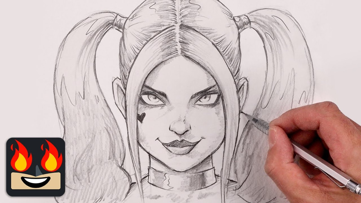 How To Draw Anime Harley Quinn