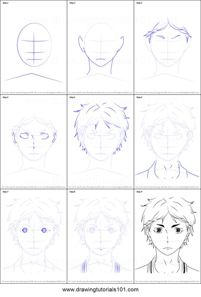 How to Draw Koushi Sugawara from Haikyuu!! (Haikyuu!!) Step by Step